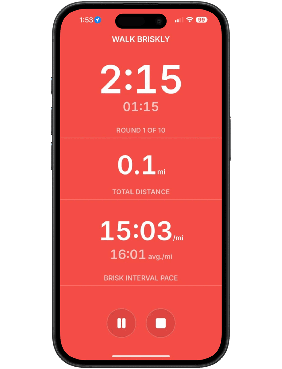 Track interval walks